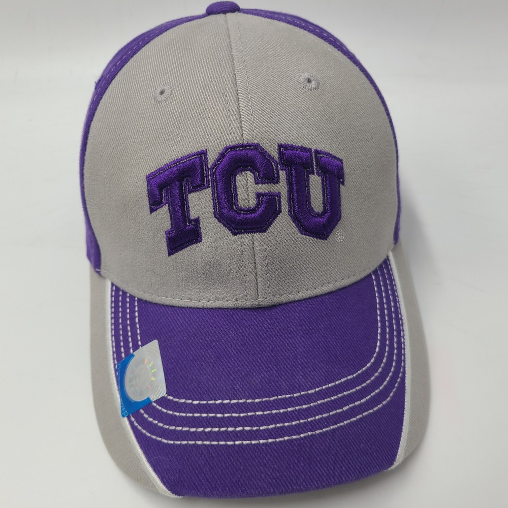 TCU Horned Frogs Hat Adjustable Captivating Headwear Gray Purple NCAA University